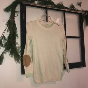 J Crew Cream Mint Pullover Sweater XXS